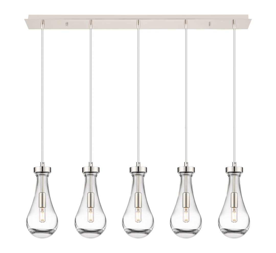 Innovations Downtown Urban 125-451-1P-PN-G451-5CL Pendant Light - Polished Nickel