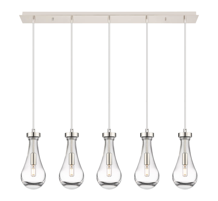Innovations Downtown Urban 125-451-1P-PN-G451-5CL Pendant Light - Polished Nickel