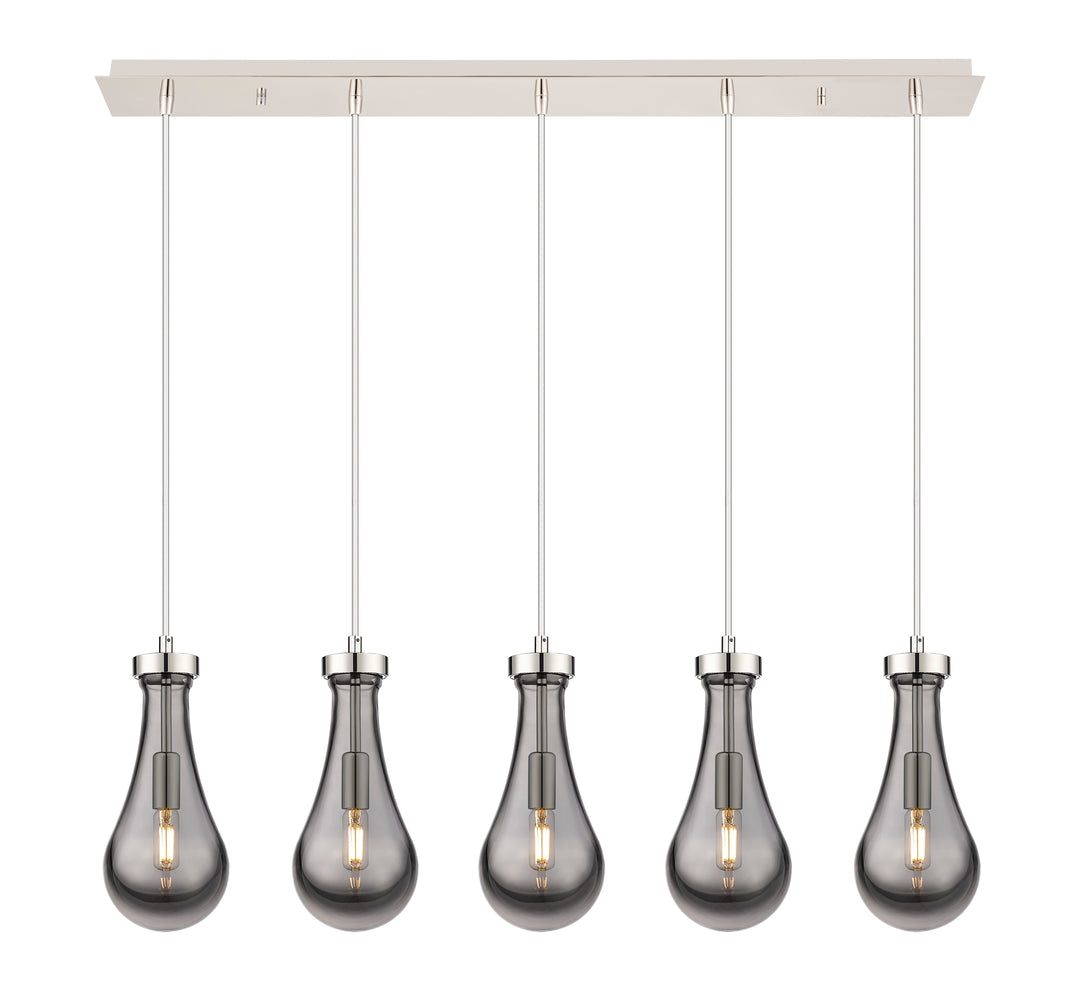 Innovations Downtown Urban 125-451-1P-PN-G451-5SM Pendant Light - Polished Nickel