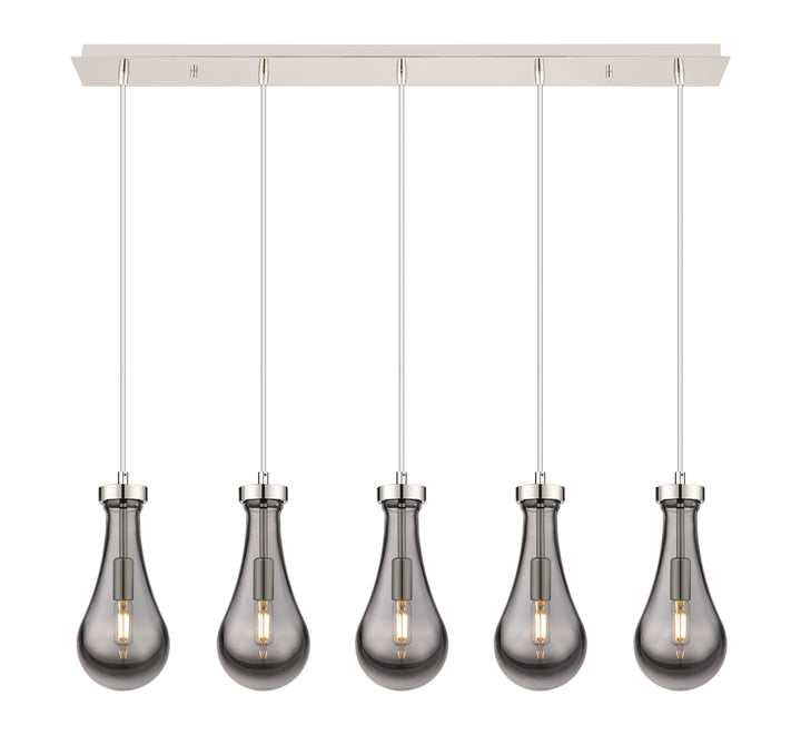 Innovations Downtown Urban 125-451-1P-PN-G451-5SM Pendant Light - Polished Nickel