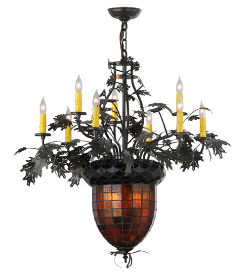 Meyda Tiffany Greenbriar Oak 125052 Chandelier Light - Timeless Bronze