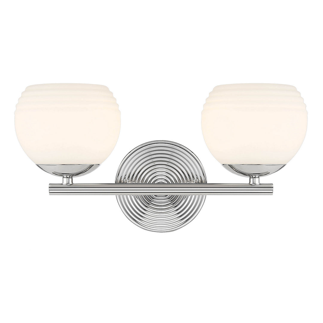 Designers Fountain Moon Breeze D251H-2B-PN Bath Vanity Light 16 in. wide - Polished Nickel