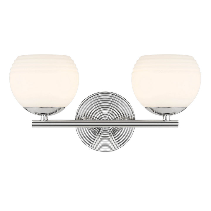 Designers Fountain Moon Breeze D251H-2B-PN Bath Vanity Light 16 in. wide - Polished Nickel