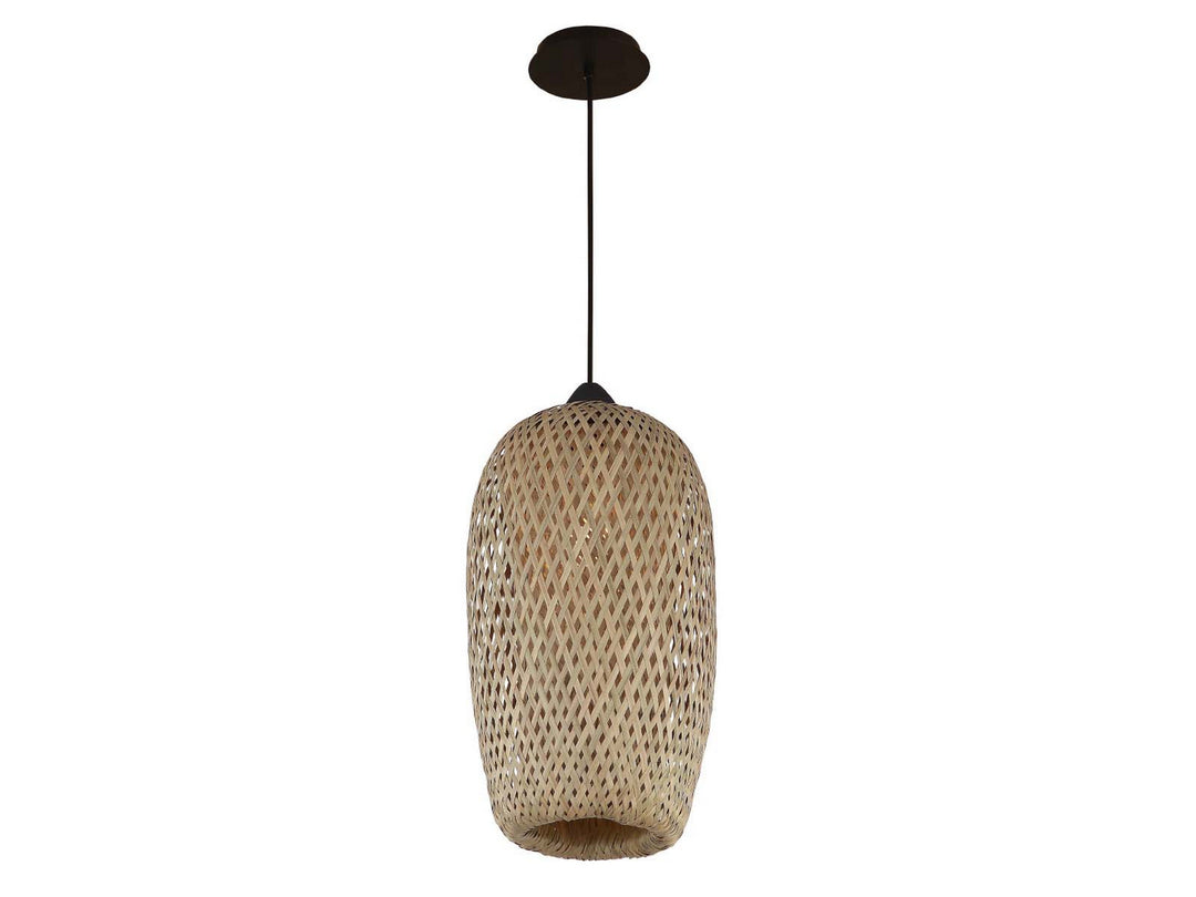 Avenue Tulum HF1002-BW Pendant Light - Bamboo Wicker And Black