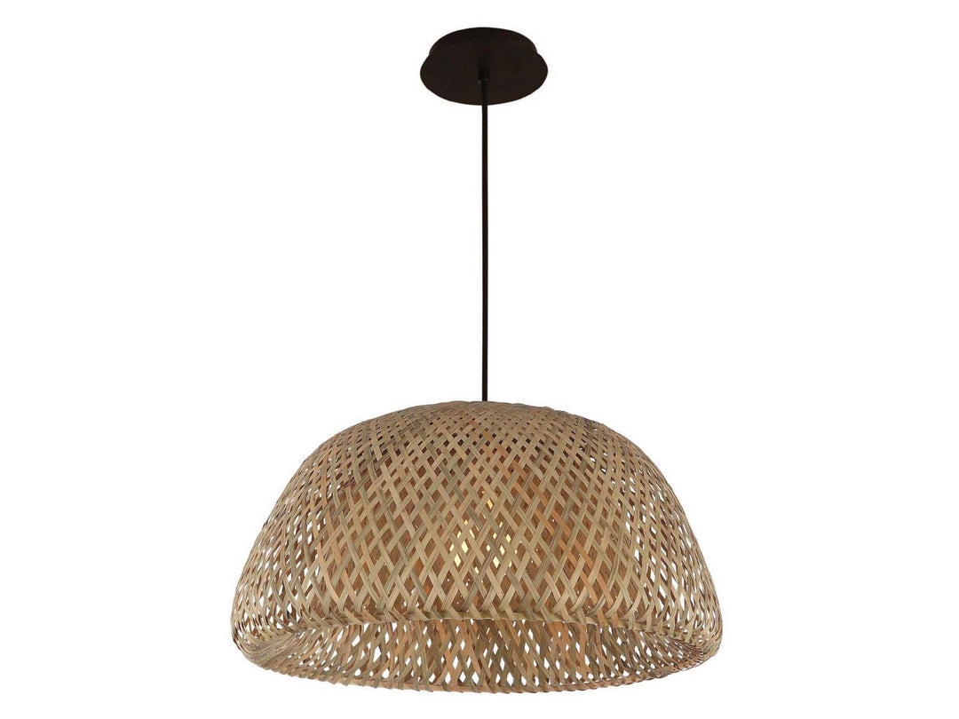 Avenue Tulum HF1003-BW Pendant Light - Bamboo Wicker And Black