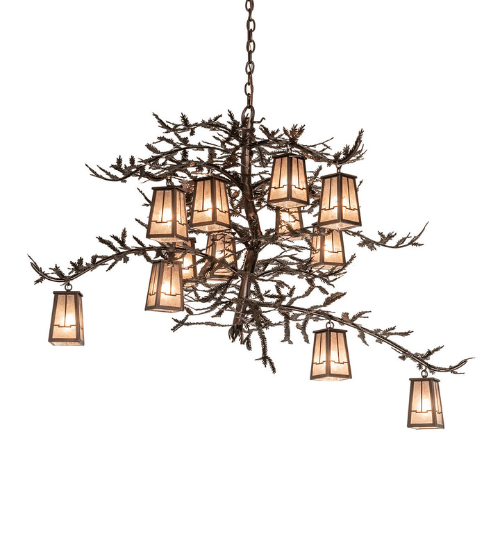 Meyda Tiffany Pine Branch 251446 Chandelier Light - Mahogany Bronze