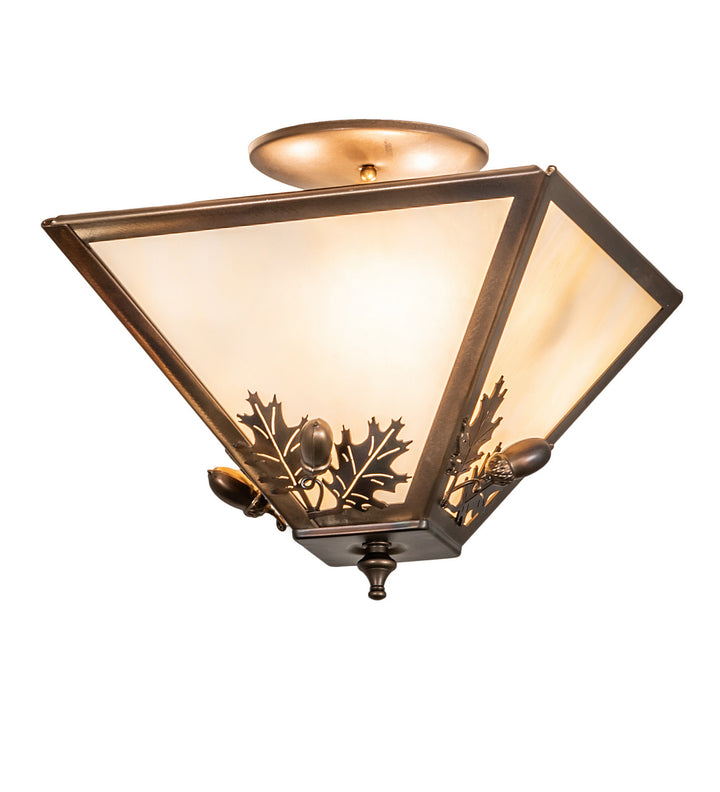 Meyda Tiffany Oak Leaf & Acorn 252002 Ceiling Light - Antique Copper,Burnished