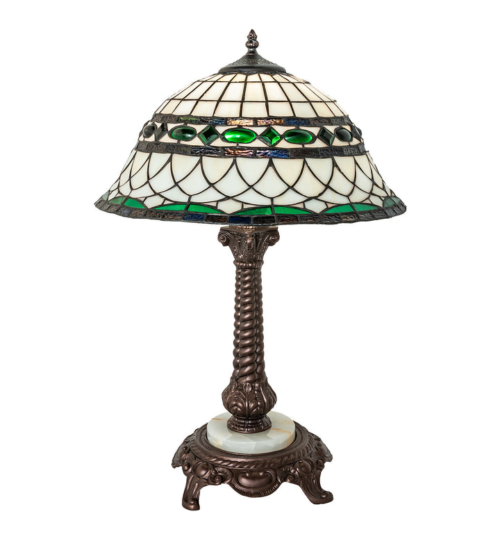 Meyda Tiffany Lighting 253640 Tiffany Roman One Light Table Lamp Lamp Bronze / Dark