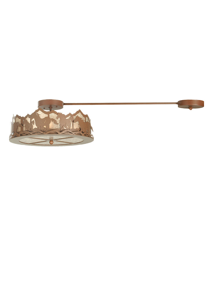 Meyda Tiffany Running Horses 254821 Ceiling Light - Rust