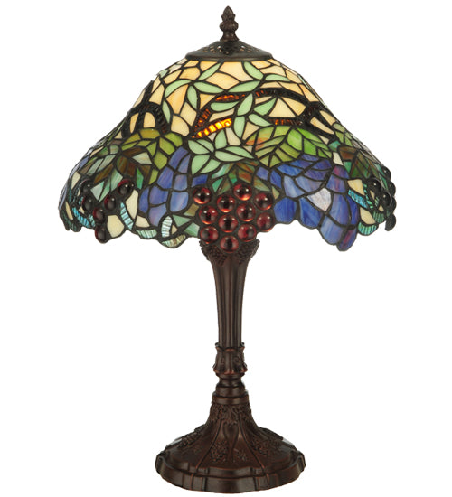 Meyda Tiffany Lighting 125093 Spiral Grape One Light Accent Lamp Lamp Bronze / Dark