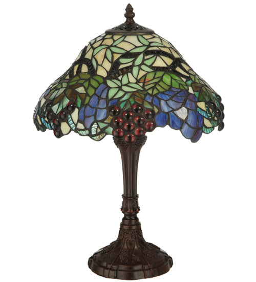 Meyda Tiffany Lighting 125093 Spiral Grape One Light Accent Lamp Lamp Bronze / Dark