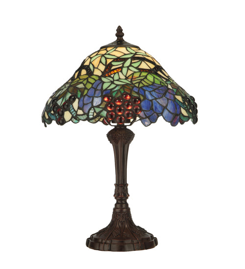 Meyda Tiffany Lighting 125093 Spiral Grape One Light Accent Lamp Lamp Bronze / Dark