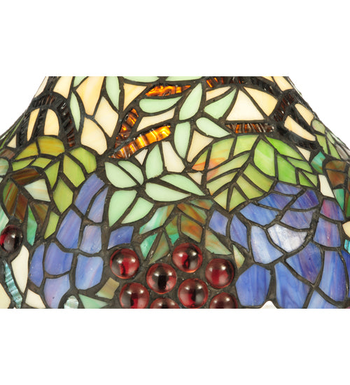 Meyda Tiffany Lighting 125093 Spiral Grape One Light Accent Lamp Lamp Bronze / Dark
