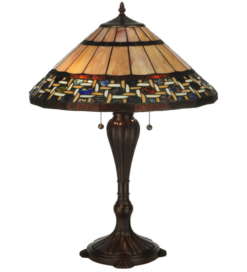 Meyda Tiffany Lighting 125114 Ilona Table Lamp Lamp Bronze / Dark