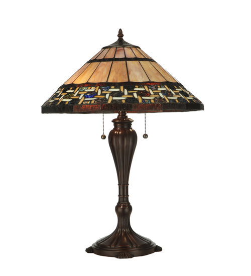 Meyda Tiffany Lighting 125114 Ilona Table Lamp Lamp Bronze / Dark