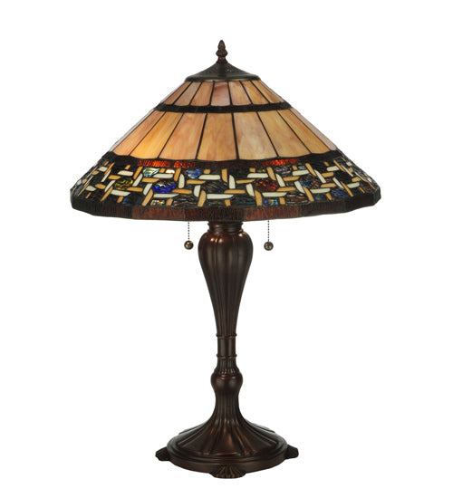 Meyda Tiffany Lighting 125114 Ilona Table Lamp Lamp Bronze / Dark