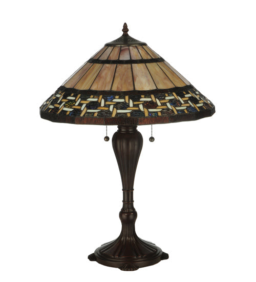 Meyda Tiffany Lighting 125114 Ilona Table Lamp Lamp Bronze / Dark