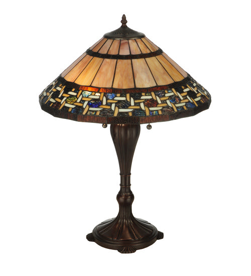 Meyda Tiffany Lighting 125114 Ilona Table Lamp Lamp Bronze / Dark