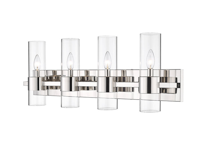 Z-Lite Lawson 343-4V-PN Bath Vanity Light 32 in. wide - Polished Nickel