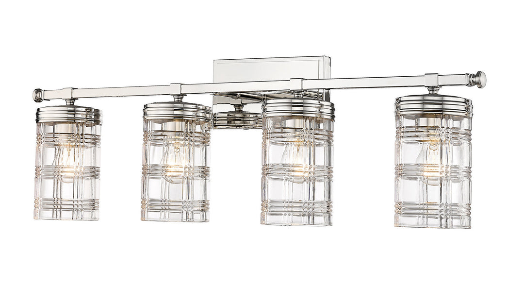 Z-Lite Archer 344-4V-PN Bath Vanity Light 33 in. wide - Polished Nickel
