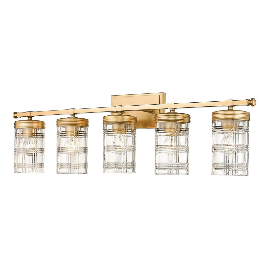 Z-Lite Archer 344-5V-HG Bath Vanity Light 38 in. wide - Heirloom Gold