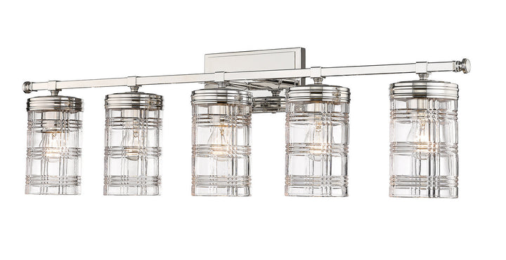 Z-Lite Archer 344-5V-PN Bath Vanity Light 38 in. wide - Polished Nickel