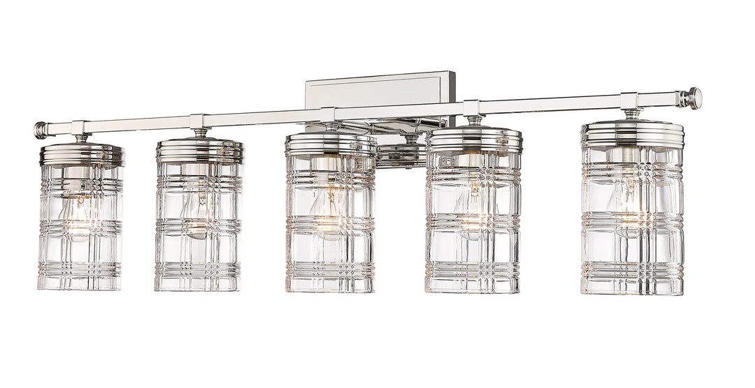 Z-Lite Archer 344-5V-PN Bath Vanity Light 38 in. wide - Polished Nickel