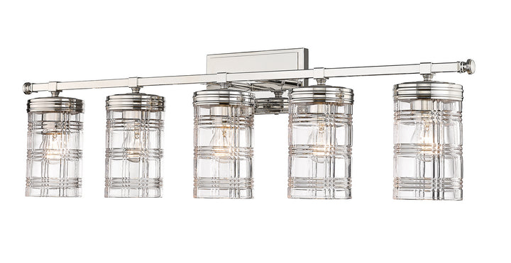 Z-Lite Archer 344-5V-PN Bath Vanity Light 38 in. wide - Polished Nickel