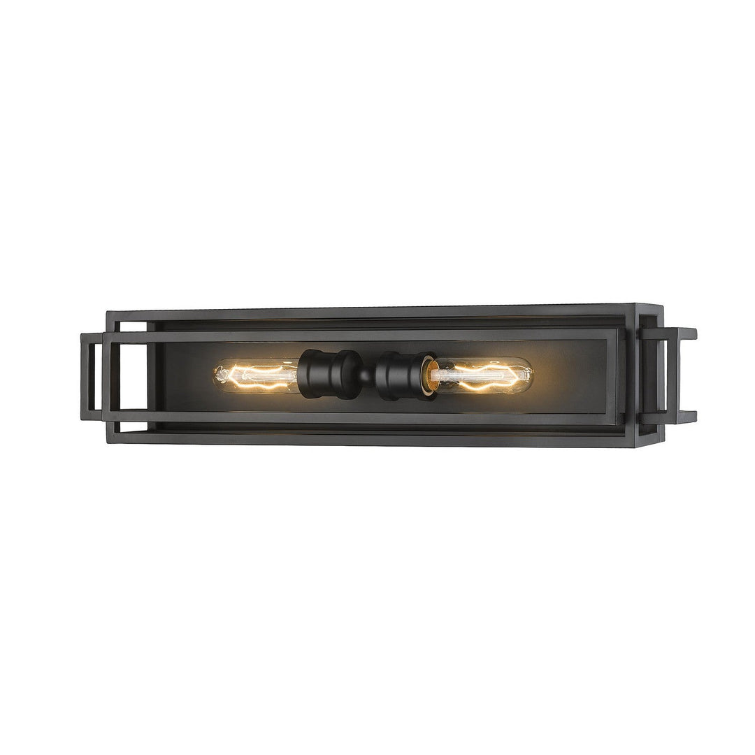 Z-Lite Titania 454-2V-MB Bath Vanity Light 5 in. wide - Matte Black