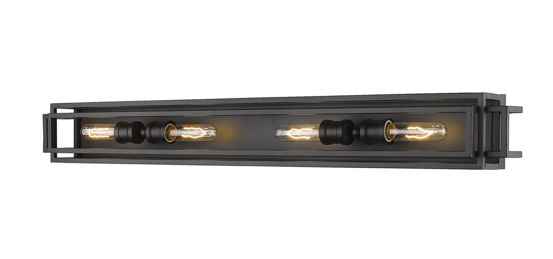 Z-Lite Titania 454-4V-MB Bath Vanity Light 5 in. wide - Matte Black