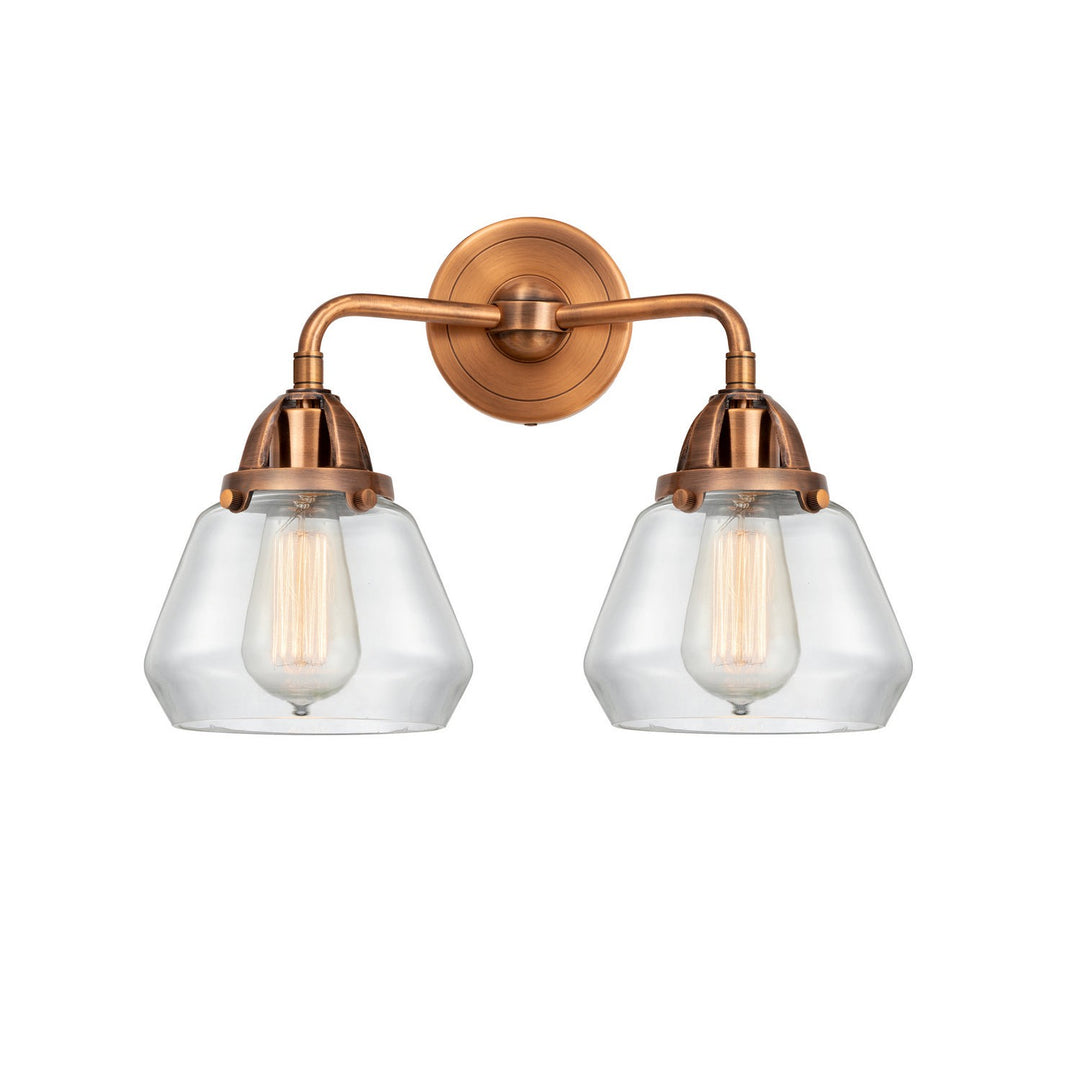 Innovations Nouveau 2 288-2W-AC-G172 Bath Vanity Light 15 in. wide - Antique Copper