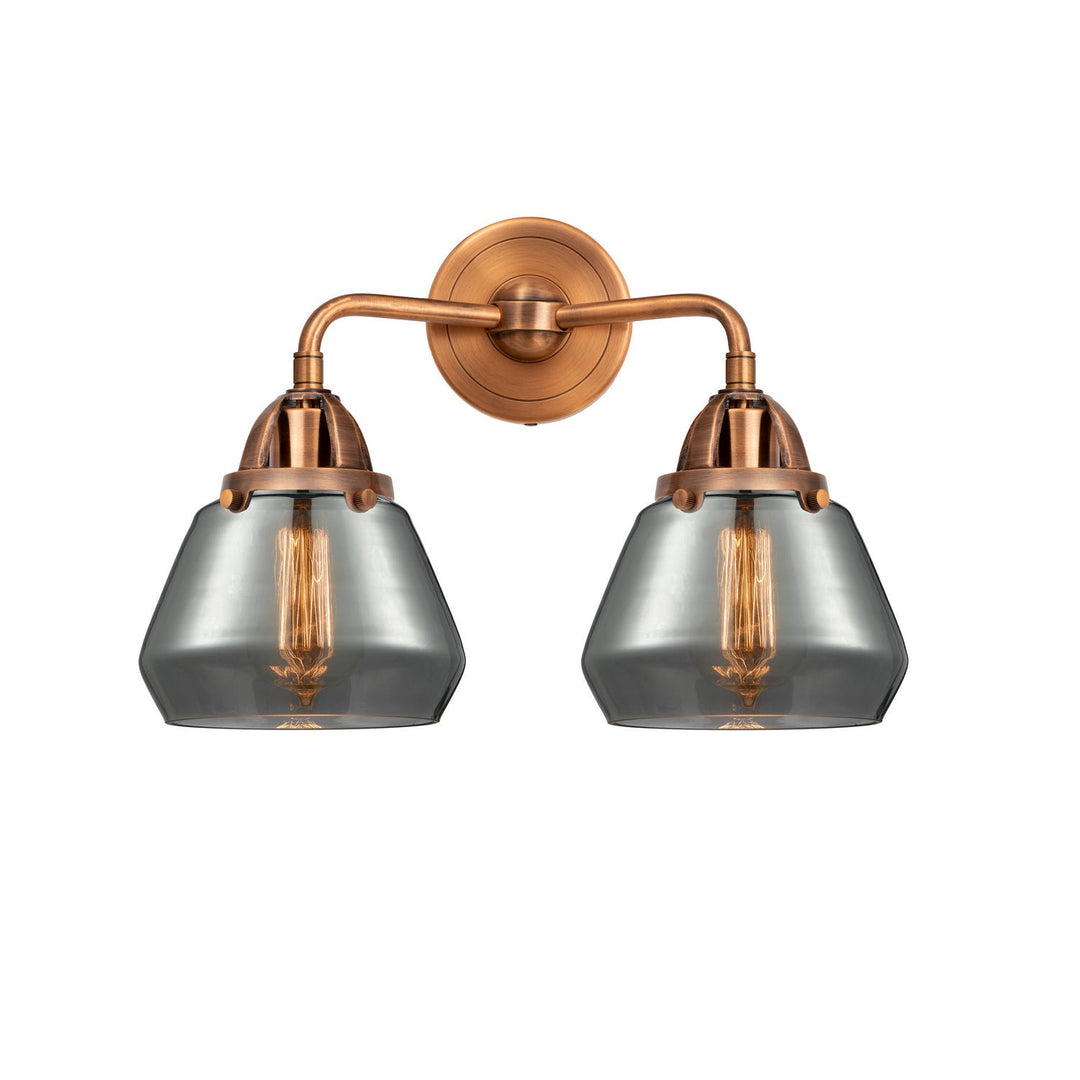 Innovations Nouveau 2 288-2W-AC-G173 Bath Vanity Light 15 in. wide - Antique Copper