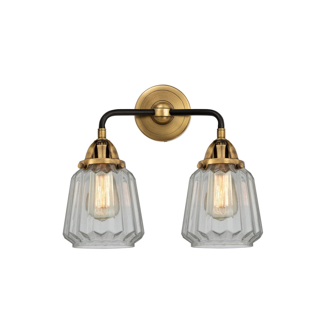 Innovations Nouveau 2 288-2W-BAB-G142 Bath Vanity Light 14 in. wide - Black Antique Brass