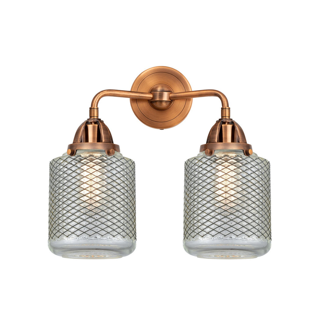 Innovations Nouveau 2 288-2W-AC-G262 Bath Vanity Light 14 in. wide - Antique Copper