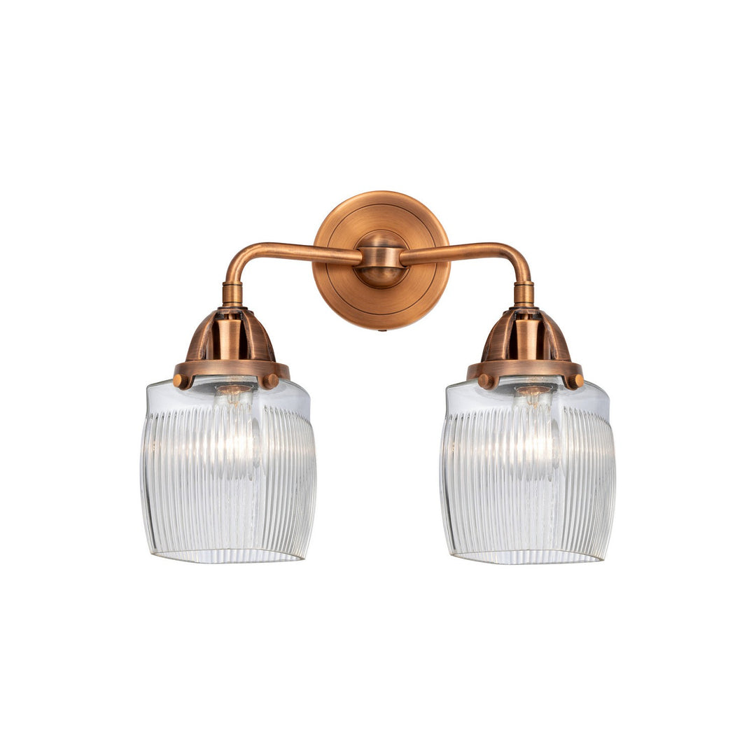 Innovations Nouveau 2 288-2W-AC-G302 Bath Vanity Light 14 in. wide - Antique Copper