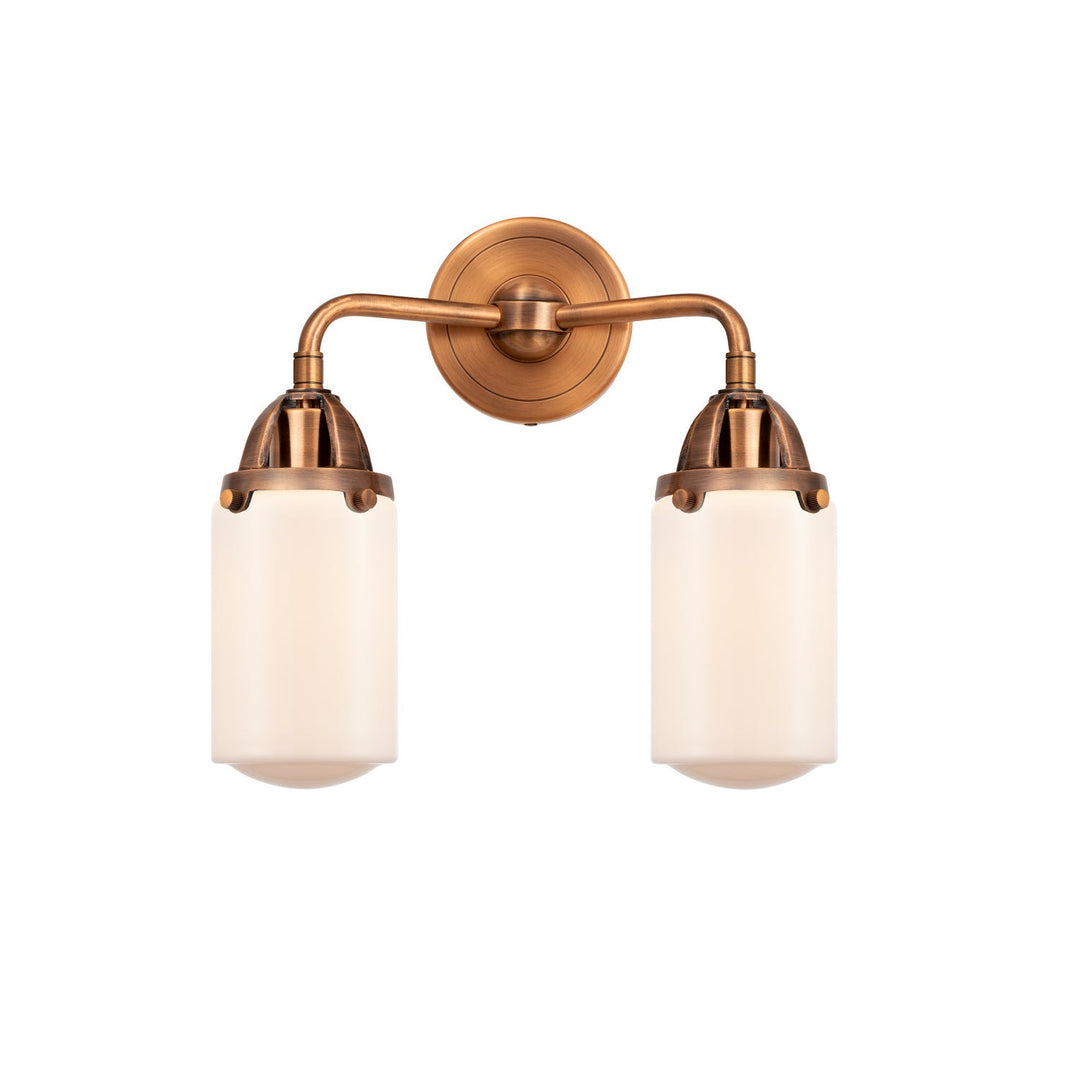 Innovations Nouveau 2 288-2W-AC-G311 Bath Vanity Light 13 in. wide - Antique Copper