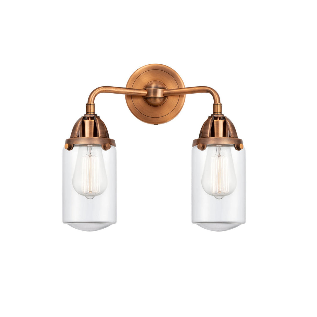 Innovations Nouveau 2 288-2W-AC-G312 Bath Vanity Light 13 in. wide - Antique Copper