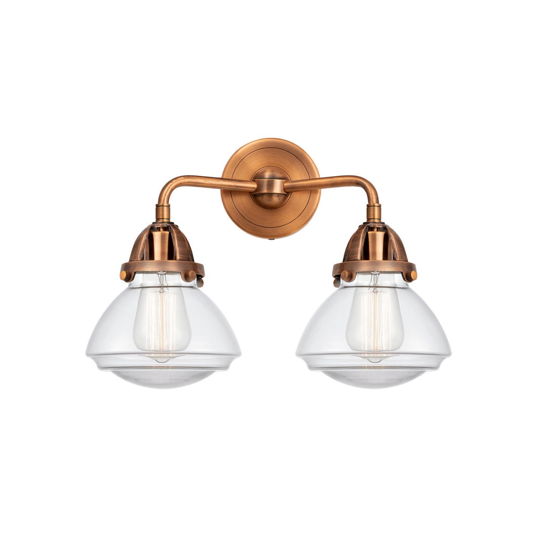 Innovations Nouveau 2 288-2W-AC-G322 Bath Vanity Light 15 in. wide - Antique Copper