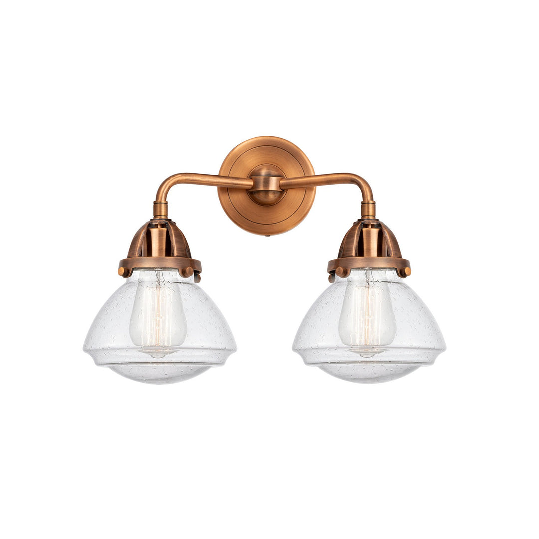 Innovations Nouveau 2 288-2W-AC-G324 Bath Vanity Light 15 in. wide - Antique Copper