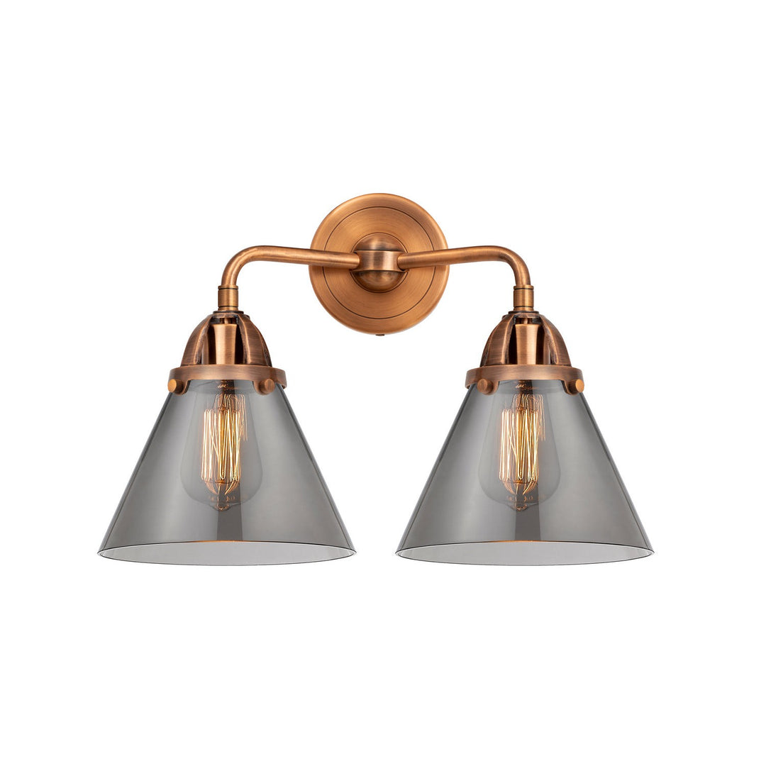 Innovations Nouveau 2 288-2W-AC-G43 Bath Vanity Light 16 in. wide - Antique Copper