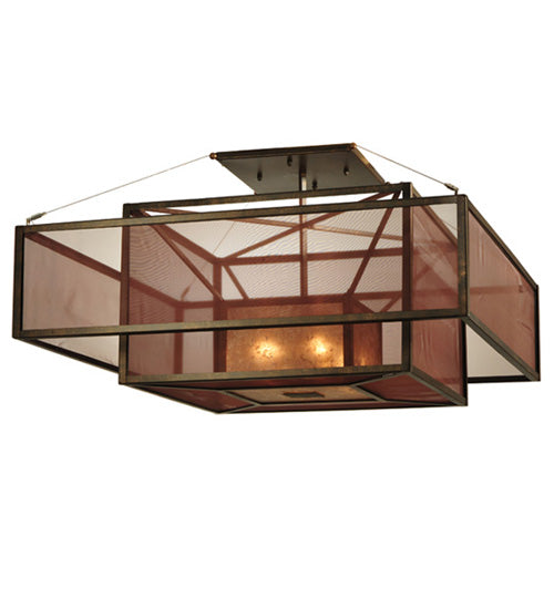 Meyda Tiffany Quadrato 125236 Ceiling Light - Copper