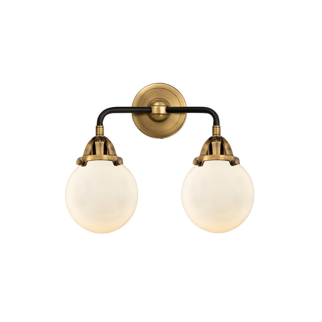 Innovations Nouveau 2 288-2W-BAB-G201-6 Bath Vanity Light 14 in. wide - Black Antique Brass