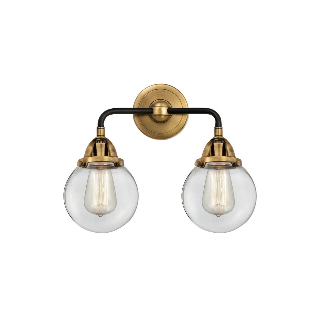 Innovations Nouveau 2 288-2W-BAB-G202-6 Bath Vanity Light 14 in. wide - Black Antique Brass