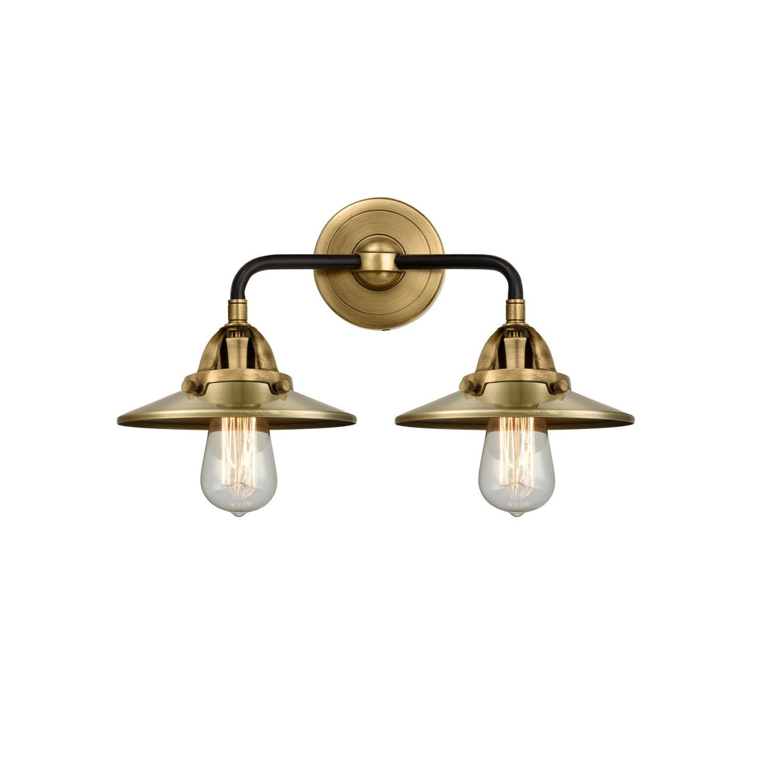 Innovations Nouveau 2 288-2W-BAB-M4-AB-LED Bath Vanity Light 16 in. wide - Black Antique Brass