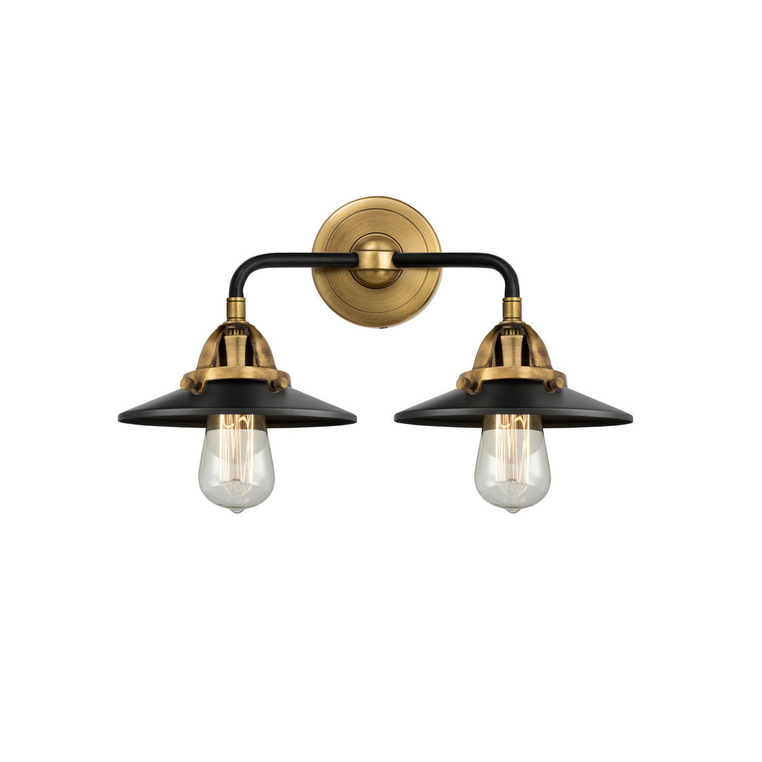 Innovations Nouveau 2 288-2W-BAB-M6-BK-LED Bath Vanity Light 16 in. wide - Black Antique Brass