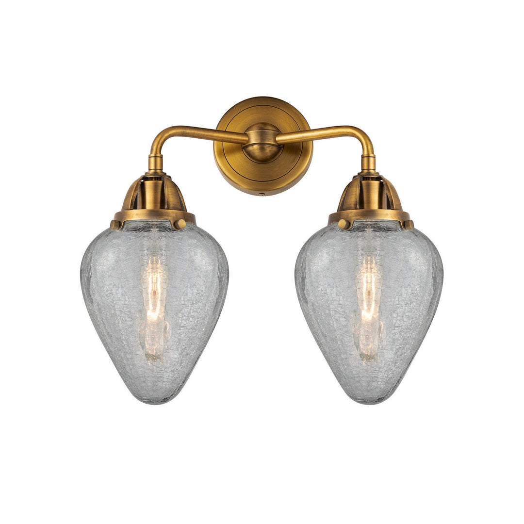 Innovations Nouveau 2 288-2W-BB-G165 Bath Vanity Light 15 in. wide - Brushed Brass