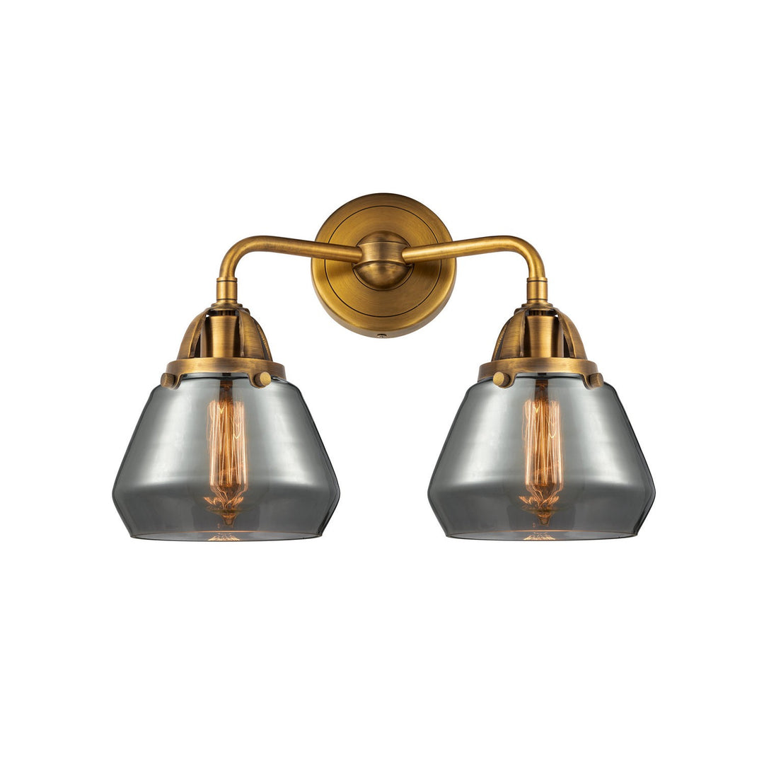 Innovations Nouveau 2 288-2W-BB-G173 Bath Vanity Light 15 in. wide - Brushed Brass