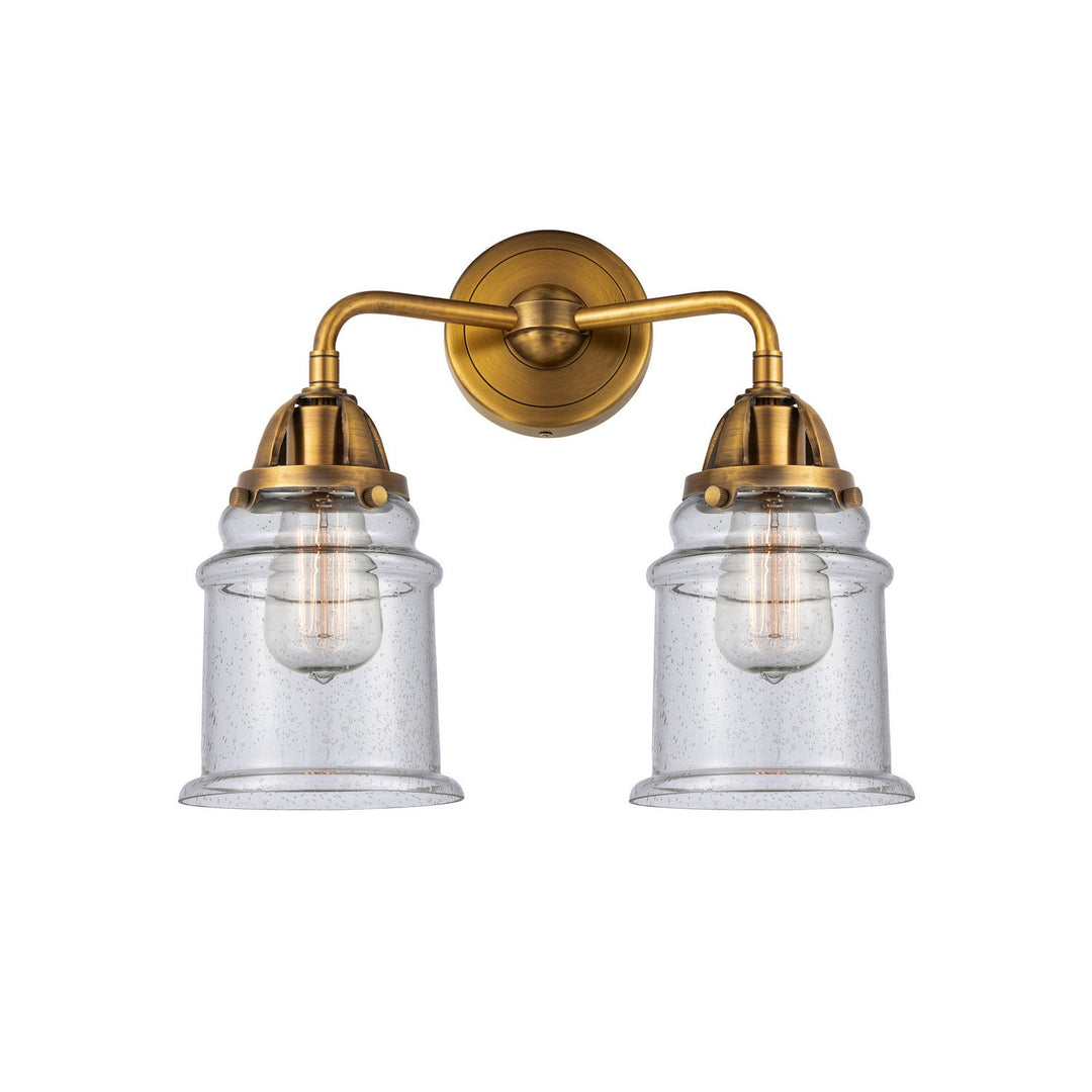 Innovations Nouveau 2 288-2W-BB-G184 Bath Vanity Light 14 in. wide - Brushed Brass