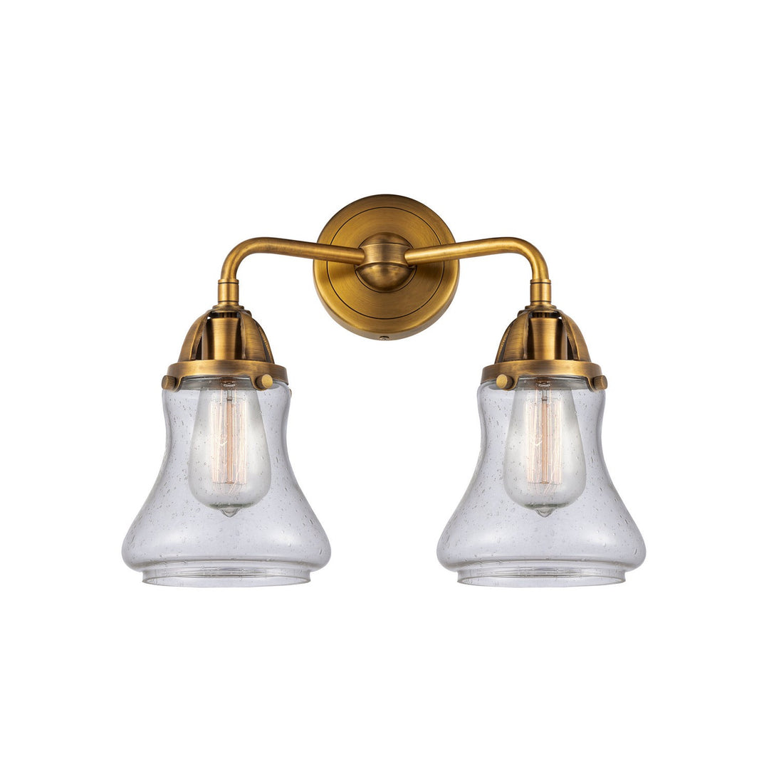 Innovations Nouveau 2 288-2W-BB-G194 Bath Vanity Light 14 in. wide - Brushed Brass