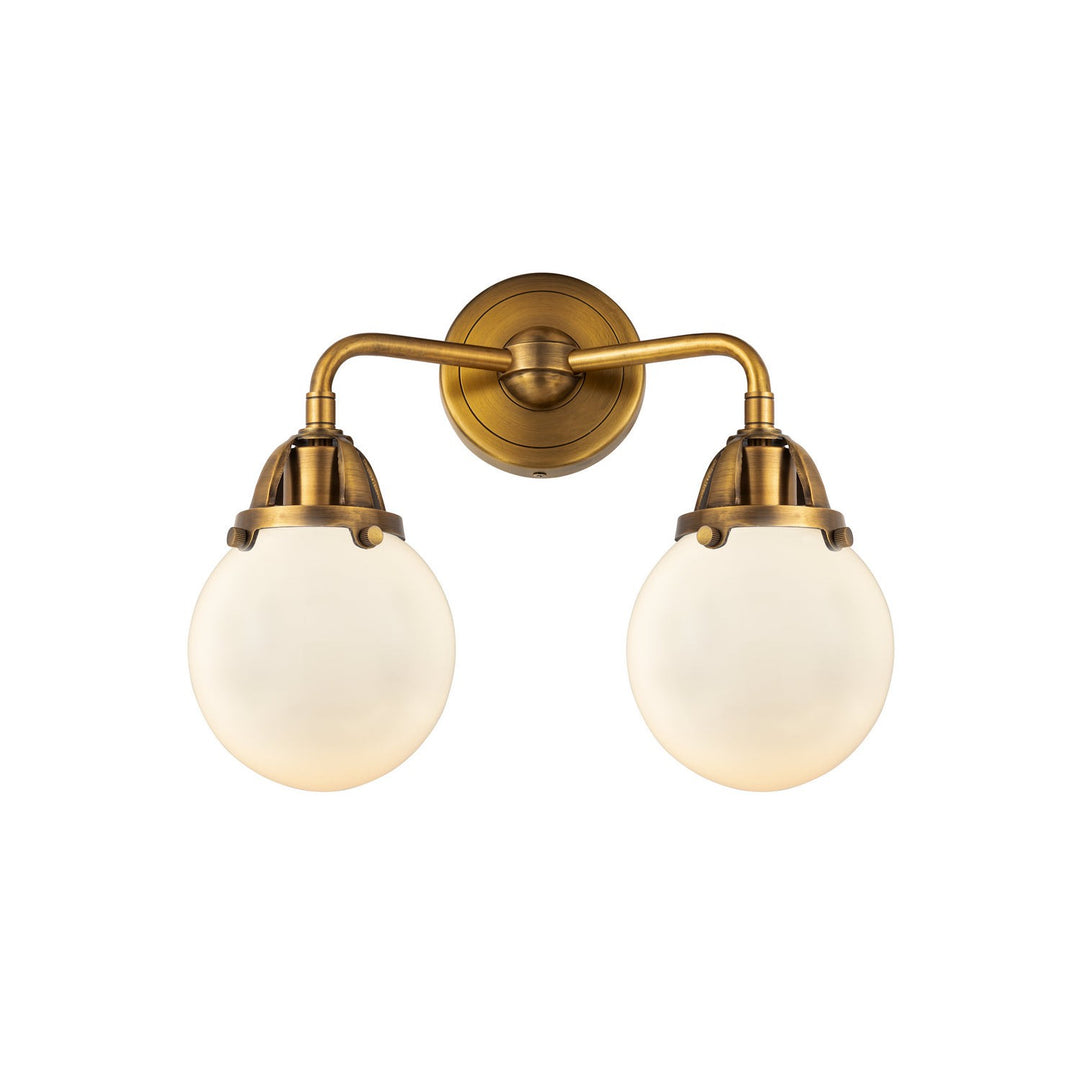 Innovations Nouveau 2 288-2W-BB-G201-6-LED Bath Vanity Light 14 in. wide - Brushed Brass